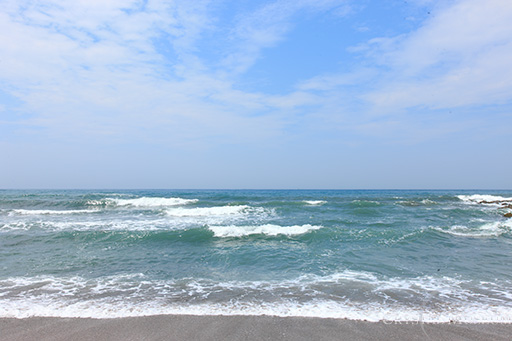 布良海岸の海